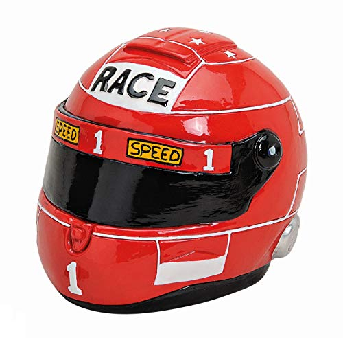 G. Wurm G. Wurm Motorradhelm-Box, ca. 11 cm Motorrad-Dekoration, lustige Box für Freunde, Jungen, Familie und Motorradfahrer, Biker- und Rocker-Dekoration für Männer, Racing-Sparschwein