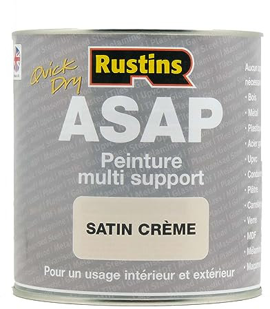 Rustins ASAP Quick Dry Multi Media Paint Indoor Outdoor Cream 1L