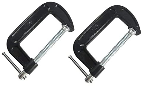 5 Inch C-Clamp Set, Heavy Duty Steel C Clamp Industrial Strength C Clamps for Woodworking, Welding, and Building(2PCs)