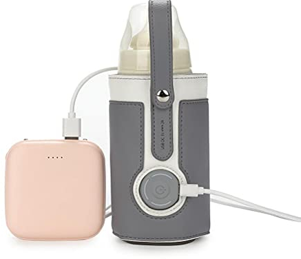 Rvtkak Flaschenwärmer USB, Tragbare Babyflaschenwärmer mit Temperatur Flaschenwärmer Baby Unterwegs Baby Tasche Baby Bottle Warmer Wärmeisolierung Tasche Die