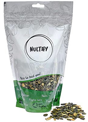 NULTHY - 1kg Pipas de Calabaza Peladas Ecológicas - Frutos Secos BIO - Semillas Ecológicas - Sin Gluten - Vegano