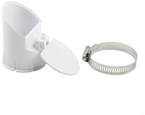 Filteilect PVC Anti-Odour and -Proof Drain Pipe Cover Filter, 50-160mm Fit, Outdoor Rainwater and Floor Drain Strainer Cap for Balcony Garden Plumbing(50mm)