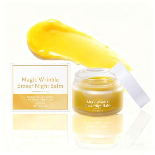 Magic Wrinkle Eraser Night Balm, Anti Aging Night Cream with Rosehip & Marigold Extract, Deep Moisturizing Overnight Face Balm for Mature Skin, Helps Lift, Firm, Nourish & Smooth Fine Lines 30g