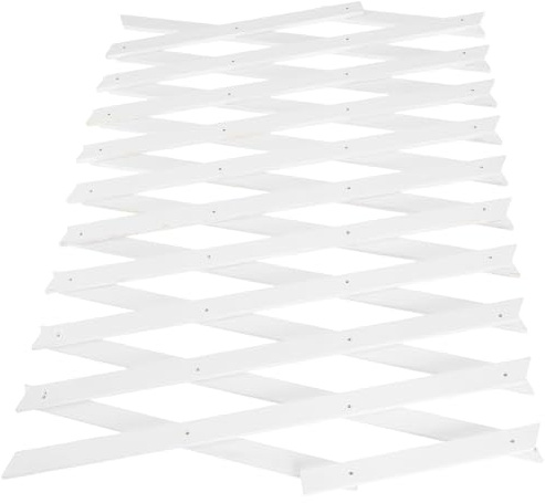 Beavorty Enrejado de Jardín Extensible de Madera, Panel de Celosía 44 CM para Plantas Trepadoras, Valla para Exterior E Interior, Soporte para Plantas Pequeñas y Macetas