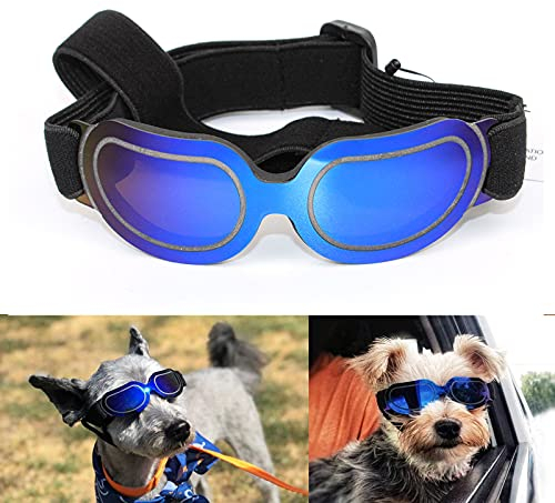 NAMSAN Sonnenbrille Hund Hundebrille für Kleine Hunde Einstellbare Komfortabel UV-Schutzbrille