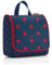 reisenthel toiletbag XL - XL praktischer Kulturbeutel mit Haken, wasserabweisendes Material, Farbe:Mixed dots red