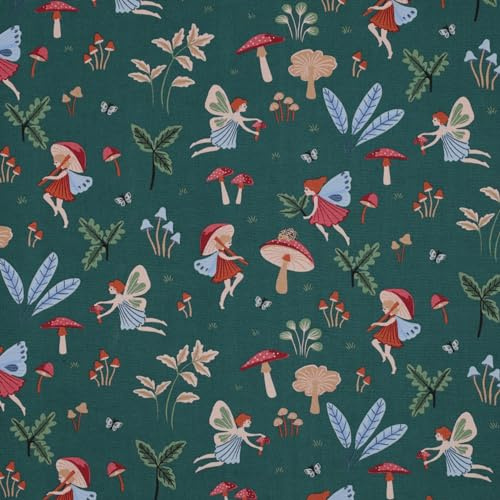 VmG-Store 1m Tela de algodón para coser 100% algodón Tela de coser NO por metros Tela infantil (bosque de cuentos Bc012)
