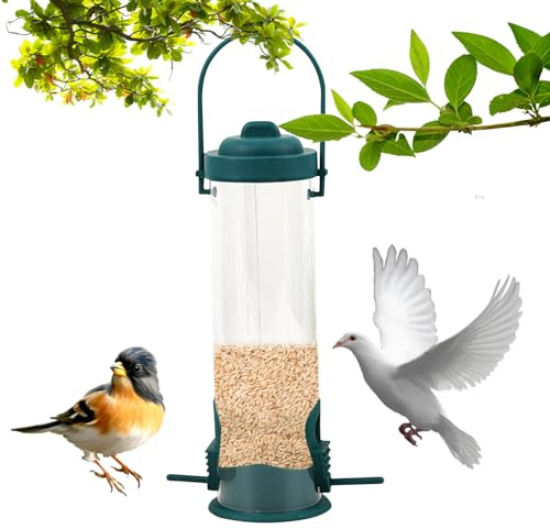 Distributore di mangime per colibrì antivento, per uccelli da esterno – Dispenser per mangimi Cardinals, mangiatoia per uccelli selvatici per cardinali, mangiatoia per uccelli dell'albero – facile da
