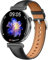 Knauermann PRO 3 Mini (2024) Schwarz - Gesundheitsuhr Smartwatch mit Telefoniefunktion - EKG + HRV und SOS Funktion - AMOLED Display - BT Bluetooth - Schlafapnoe - Rindslederband Schwarz, 14-24,rund