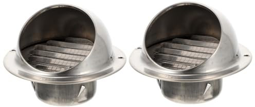 OKUMEYR Extractor De Aire Redondo De Acero Inoxidable 2 Unidades Para Pared Para Oficina