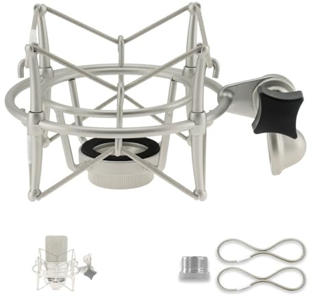 ZibugZag Microphone Shock Mount – Compatible with Neumann TLM 103, TLM 102, M147, M149 & More, Anti-Vibration Isolation for Studio & Broadcast