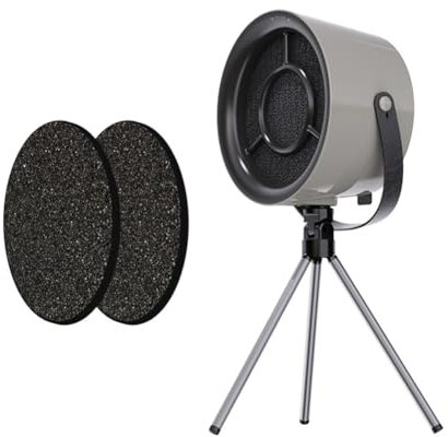 Sunmeit Campana Extractora PortáTil para Cocina, Extractor de Aire, Campana Extractora de Sobremesa para Cocinar con 3 Velocidades para Barbacoa de Interior, Olla Caliente, Gris y Negro