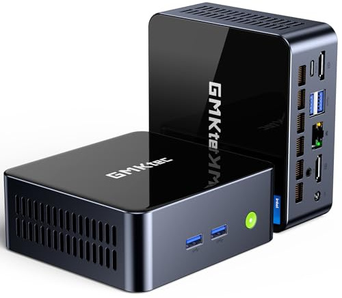 GMKtec Mini PC Intel Core i7 12700H (14 Core/20 thread, Turbo 4,7 GHz) M3 Ultra 16 GB DDR4 512 GB SSD M.2 NVMe (Supporto SATA) Mini Computer con Triple Display, USB 3.2 Gen 2 * 2, Type-C， 2.5G LAN