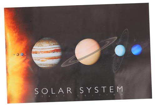 BCOATH Utbildande Solsystemsposter med Färgglad Rymdbild för Pojke Flicka för Hemundervisning Förskola Klassrum Stimulerar Intresset för Planeter Yttre Rymden Dekorativ Väggkonst