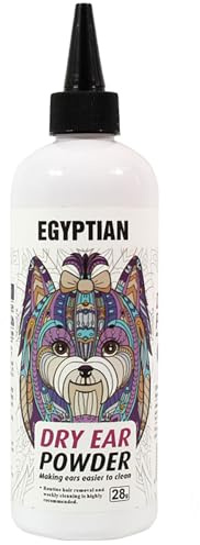 Pet Ear Hair Removal Powder for Cleaning and Ear Care – Pet Supplies for Dogs and Cats 28ml (White, 19.5x5.5cm)