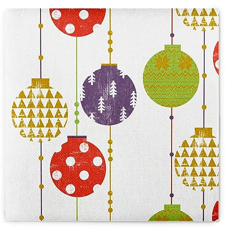 Sovie HOME Serviette Ulla aus Linclass® Airlaid, Einweg Weihnachtsserviette winterlich, ideal für Advents- & Weihnachtsfeiern, Papierserviette 40 x 40 cm, 12 Stück