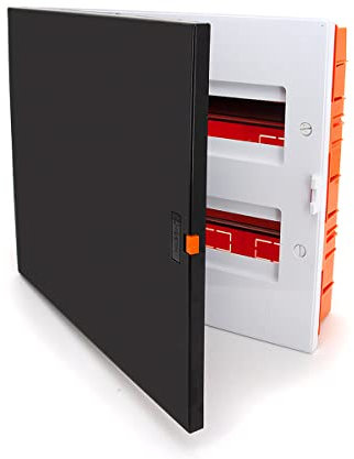 Scatola di distribuzione a incasso, 36 moduli, alloggiamento a 2 file, con livella a bolla