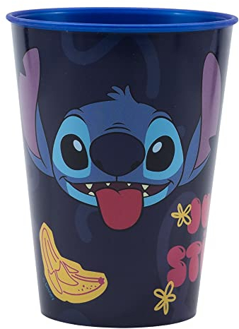 Stor Gobelet en plastique pour enfants avec motif Disney Stitch 260 ml, sans BPA, réutilisable et lavable, ne passe pas au micro-ondes