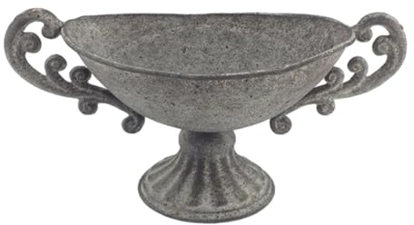 JISADER Flower Urn Vase Urn Planter Home Decoration Tabletop Goblet Vase Wedding Centerpieces Vase Garden Elegant Metal Flowers Vase, 26.8cmx13cm