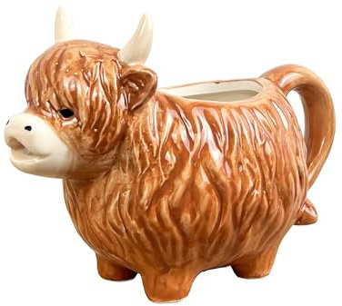Novelty Gravy Boat Highland Cow Kitchen Decoration Accessories Sauce Jug Ornament Anmal Dining Table Tableware