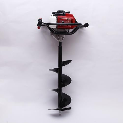 Tousiyra 150CC Ahoyadora Gasolina, 4 Tiempos 3.4KW Taladro De Tierra, Taladro De Gasolina con Sistema De Refrigeración por Aire, 1 Auger 200mm Potencia del Motor: 3,4 KW/8800R/MIN