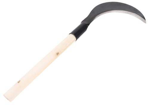 YARNOW Gartengrasmesser Aus Manganstahl Hand Sense Für Gartenarbeit Unkraut Leicht Entfernen Langer Griff Präzise Ausbalanciert Für Einhandbedienung