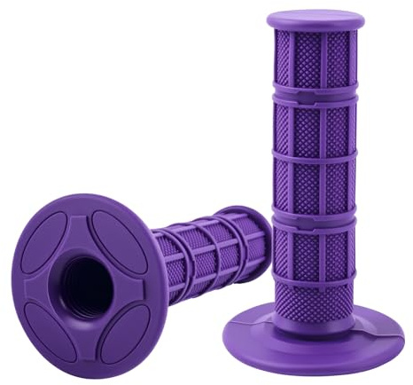 2PCS Anti Slip Motorcycle Grip,Rubber Motorcycle Handlebar Grips Kit with Left ID 7/8 Right ID 1,Universal 7/8 Handlebar Grips Motorcycles Accessories for E Bike Dirtbike ATV