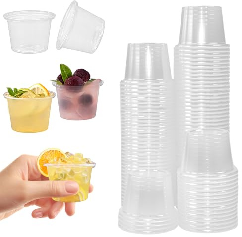 LANSKYLAN 800PCS Vasos de Chupito de Plástico 25ml, Vasos Chupitos Reutilizables, Vaso de Chupito Transparente, Vasos Pequeños Plastico para Shots de Licor, Jello Shots y Bebidas en Fiesta y Cumpleaño
