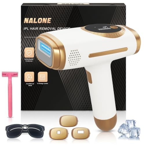 NALONE Depiladora IPL 4 en 1, Luz Pulsada para Mujeres y Hombres