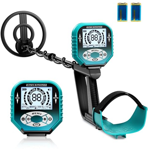 Détecteur de métaux pour Adultes et Enfants, Professionnel léger, Bobine étanche IP68 20 cm, 3 Modes de Recherche, LCD rétroéclairé, Profondeur 25 cm pour Plage et Jardin (Bleu)