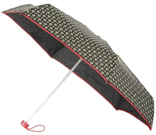 POLLINI OMBRELLO richiudibile STAMPA HERITAGE, NERO-ROSSO
