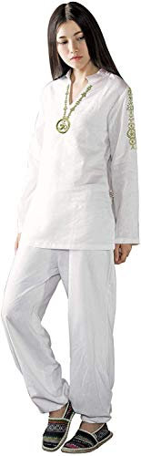 Vier-Jahreszeiten-Tai-Chi-Uniform-Set, Kampfsport-Anzug, Damen-Yoga-Anzug mit OM-Design, Baumwolle, Zen-Meditationsanzug, Tai-Chi-Uniform, Kampfsport-Kleidung, Zen-Meditation, Yoga-Anzug
