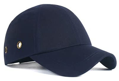 Baseball Bump Cap, Safety Hard Hat Style Comfortable Lightweight Head Protection Cap Adjustable Four Vents Protective Hat for Men Women (Blue)