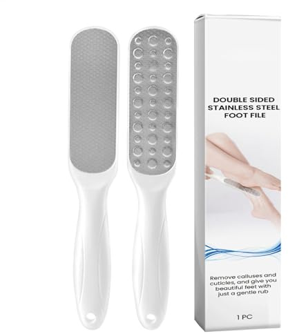 de pedicura profesional para pies, removedor de callos escofina para pies - Rascador de pedicura de acero inoxidable | Depurador de raspado de pies de doble cara para hombres, mujeres, eliminación de