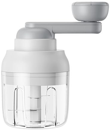 Moulin à noix manuel, mini hachoir à manivelle, mélangeur d'ail sans fil pour les amateurs de préparation des aliments et de cuisine, outil de complément de cuisine compact, sûr et fiable