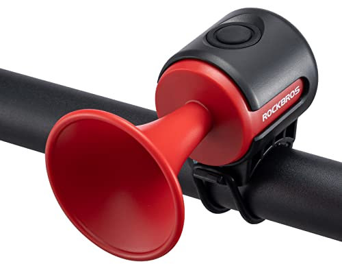 ROCKBROS Elektronisk Cykelklocka, 120dB Horn Vuxen Cykel Barn, Elektroniskt Cykelhorn, Mini, Vattentät, Röd