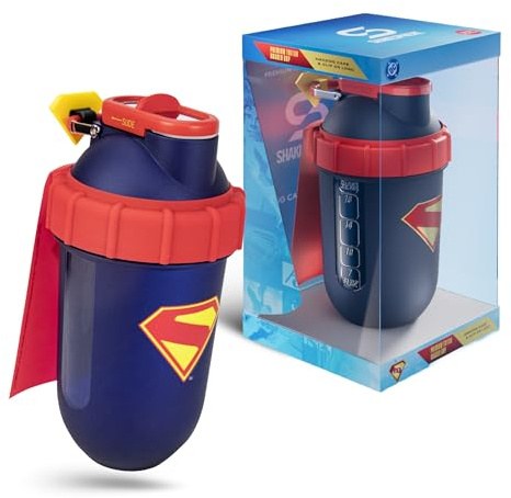 SHAKESPHERE Steel Shaker Cup – Superman Edition | Double Wall Insulated | Leakproof | 700ml | No Blender Ball | Collector’s Gift Packaging