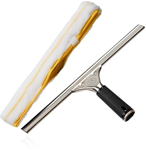 Tergivetro Per Doccia in Acciaio Inox con Lama in Silicone Antigraffio per Box Doccia