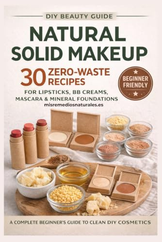DIY Natural Solid Makeup for beginners: 30 zero waste recipes for organic lipsticks, bb creams, mascara and mineral foundations