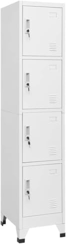 vidaXL Armadietto a 4 Comparti con Serrature 38x45x180 cm Mobiletto Armadio