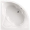 Calmwaters® Eckbadewanne 150x150 cm mit Sitz, Acrylwanne Curved Wellness, Duo-Badewanne für zwei Personen, Sitzbadewanne, Maße 150 x 150 cm, Eck-Badewanne in Weiß - 02SL3015
