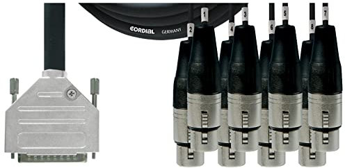Cordial Economy Multicore D-Sub/XLRf 8-fach, Rean Stecker, 3 m - Analoge Multicore Kabel