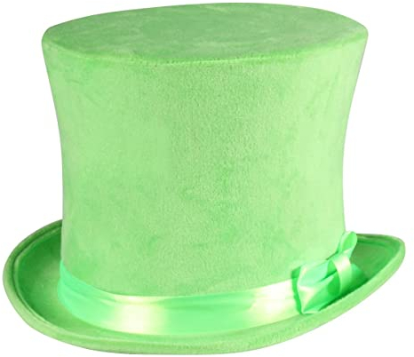 Thetru Kostüm Zubehör Zylinder Hut neon grün Karneval Fasching Gr. 57/58