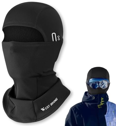 yotutun Pasamontañas de Invierno, Pasamontañas Moto para Hombre y Mujer, Cubierta de Cara Invierno Térmico Polar Anti Viento, Transpirable para Deportes al Aire Libre, Bicicleta