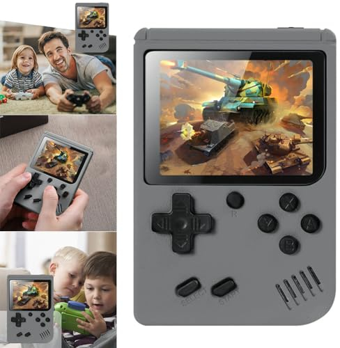 RuiDay Handheld Spielkonsole,Retro Konsole Spielekonsole,Handheld Game Console mit 500 Klassische FC Spiele,3 Zoll Videospielkonsole Retro Games Console,Geschenk für Kinder