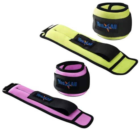 Yes4All Hand- och ankelvikter par 0,5 kg – 4,5 kg för kvinnor, män, barn justerbar rem – promenader, pilates, gym, fitness, träning