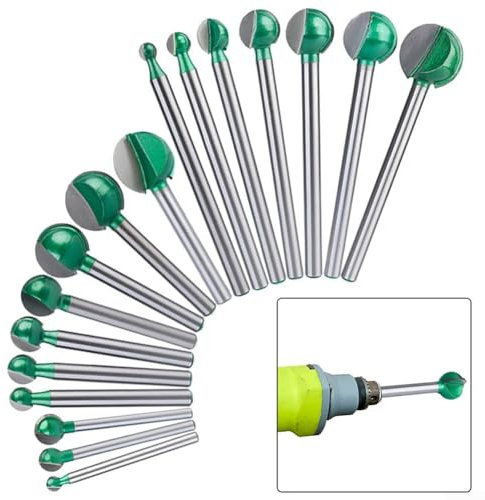 Fresa de punta de bola con diseño de mango largo, gran opción para diversas necesidades de carpintería (6 x 18 mm de longitud)