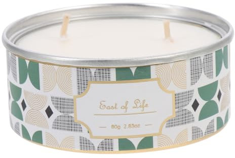 GARVALON Vela Aromática Decorativa De Soja Lata Candela De Aromaterapia Para Dormitorio Perfume Natural Flor De Ciruelo Japonés Para Fiestas y Celebraciones