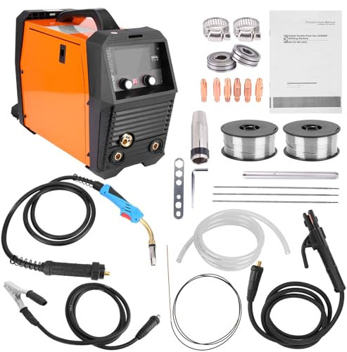 Aublinto TIG Welder, HF TIG/Stick Welder, 110v/220v Dual Voltage TIG Welding Machine IGBT Digital Inverter Welder with Post Gas Function 19101521004 MIG：220V/200A 110V/140A MMA：220V/180A 110V/120A