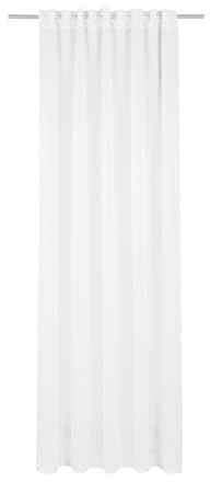 Sehlbach Cortinas confeccionadas con Cinta de Cortina, Lino Hierba, Blanco, 135x245 cm, Estructura Elegante, Opacas, Fáciles de Colocar, Certificado Oeko-Tex, Ajustables